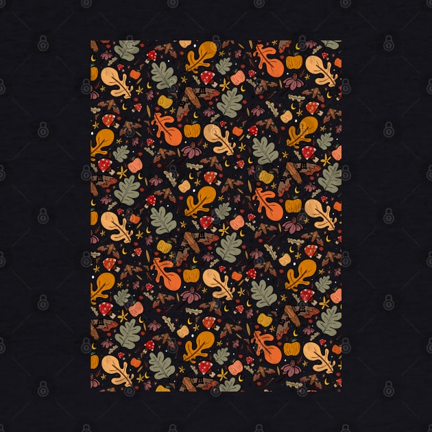 Autumnal pattern by Swadeillustrations